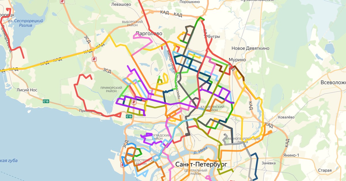 Карта Автобусных Маршрутов Санкт Петербурга